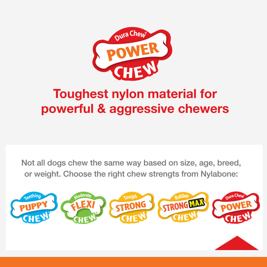 Nylabone Power Chew Dog Toy Peanut Butter 1ea/Large/Giant - Up To 50 lb