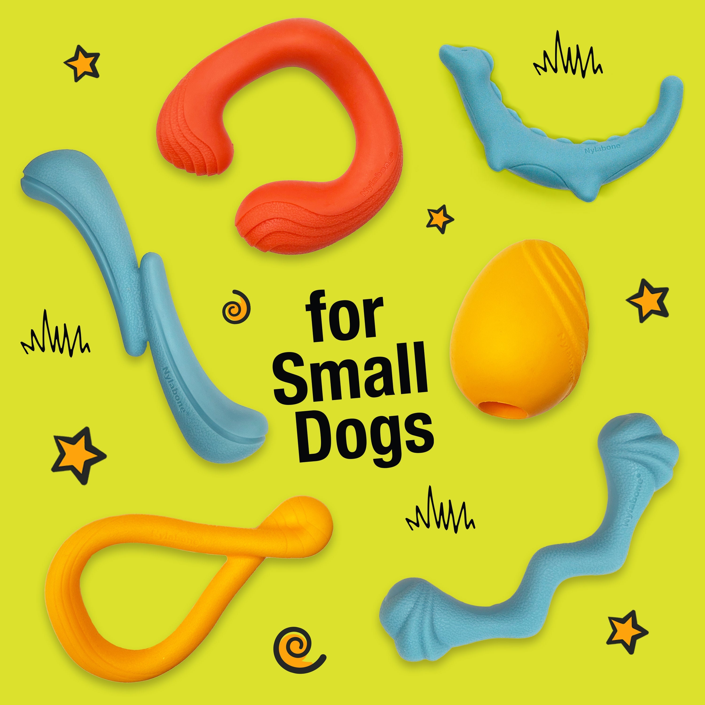 Nylabone Creative Play Eggi Dog Treat Toy Orange, 1ea/Small