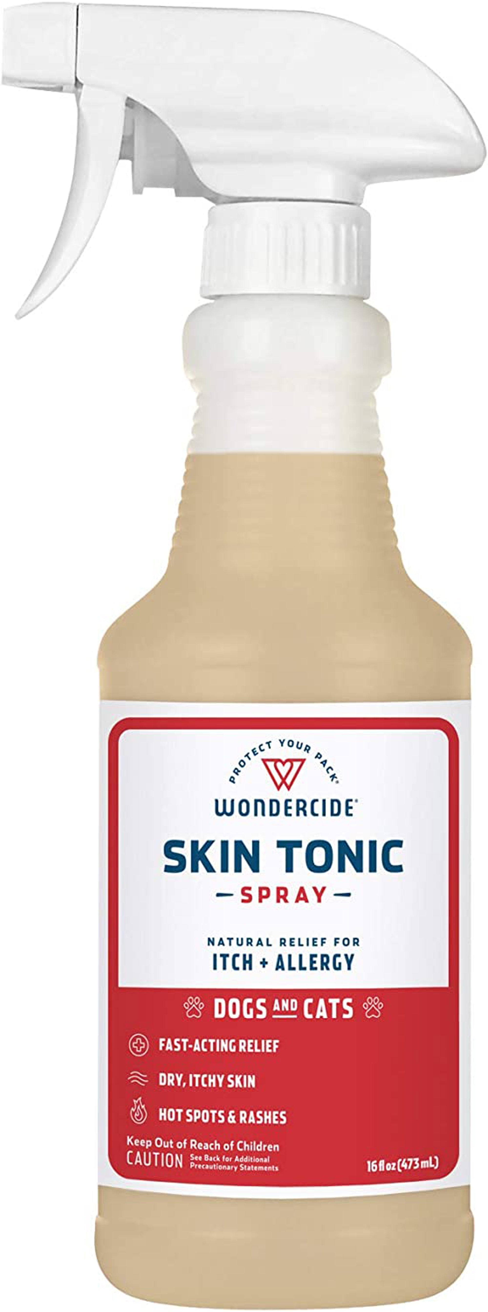 Wondercide skin tonic anti-itch spray bottle, neem, 16 oz, trigger pump