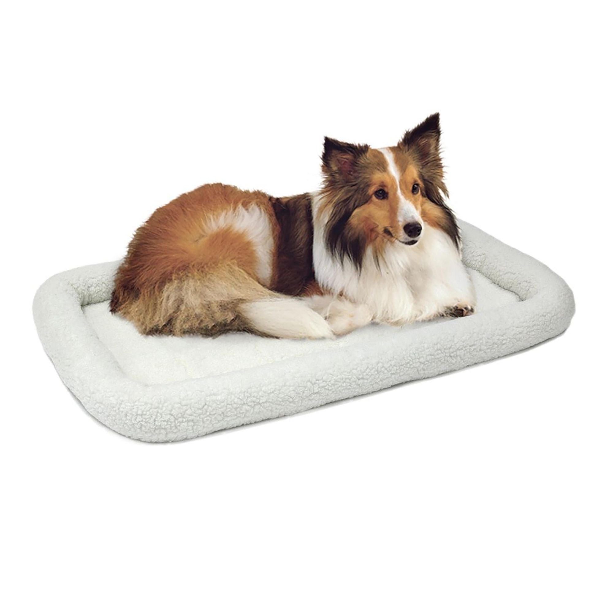 MidWest Homes for Pets QuietTime Bolster Dog Bed White 1ea/22in X 36in.