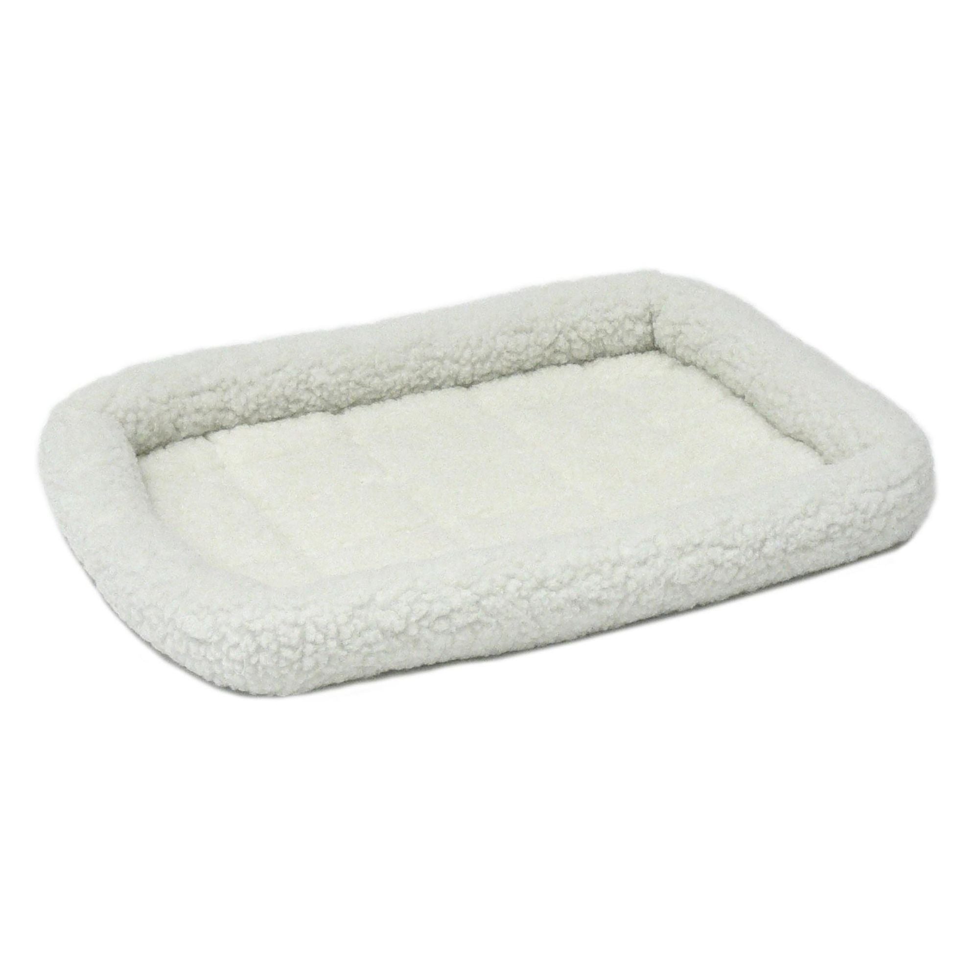 MidWest Homes for Pets QuietTime Bolster Dog Bed White 1ea/12in X 18in.