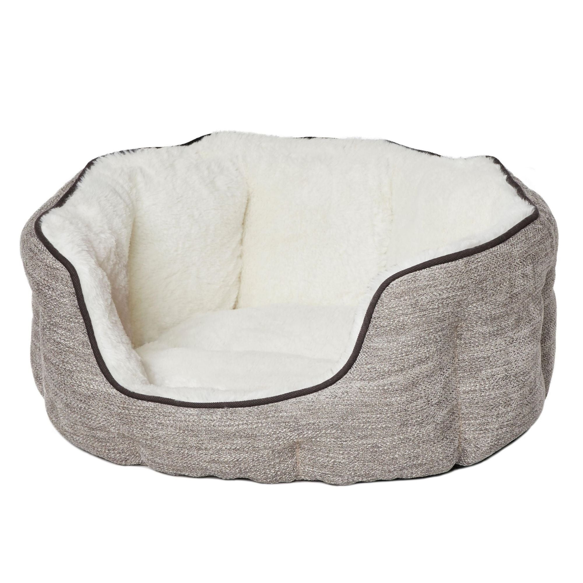 MidWest Homes for Pets QuietTime Deluxe Tulip Dog Bed Taupe 1ea/S