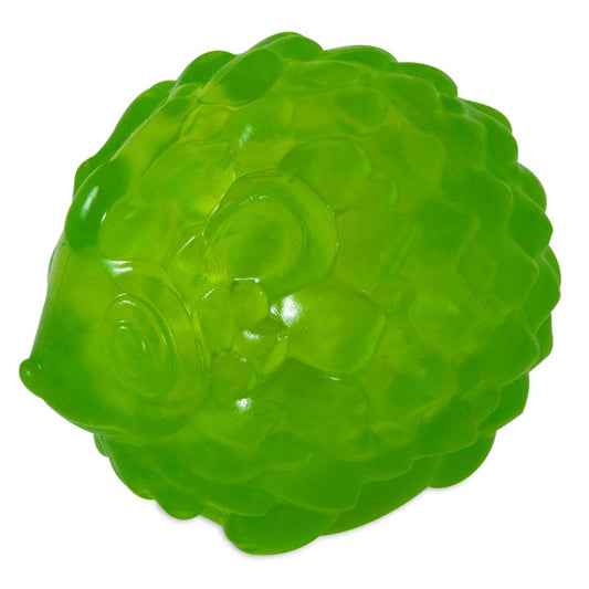 Green spiky hedgehog-style dog toy ball