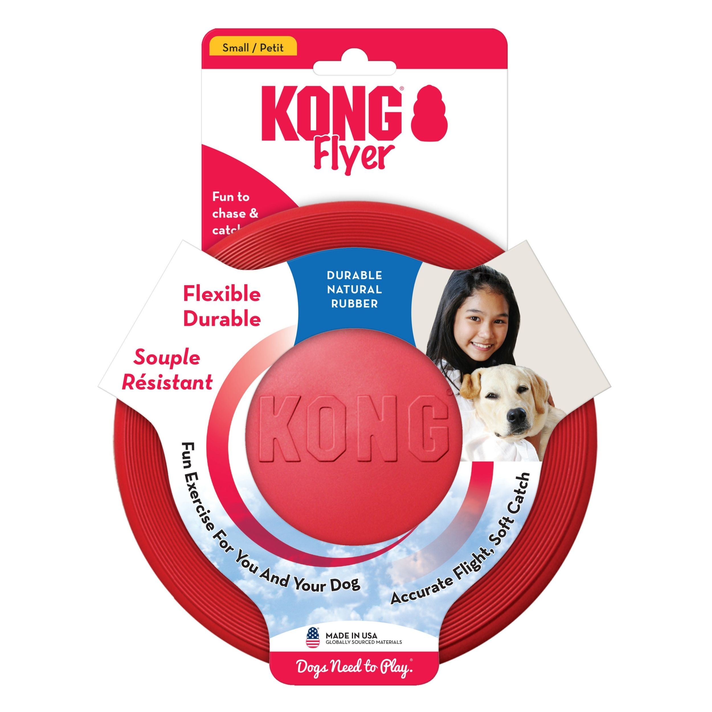 Kong Flyer Dog Toy Red 1ea/Sm Default Title