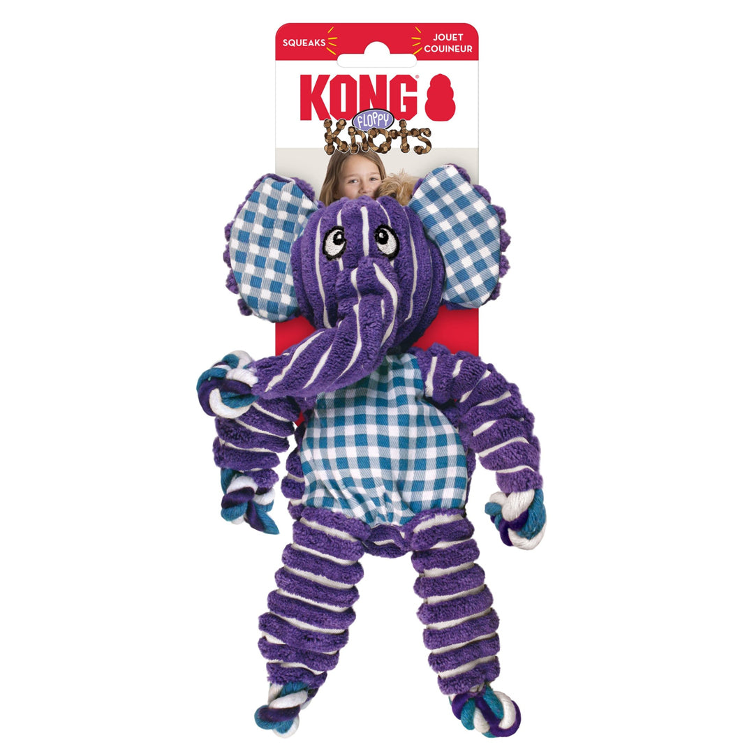KONG Floppy Knot Dog Toy Elephant Small/Medium