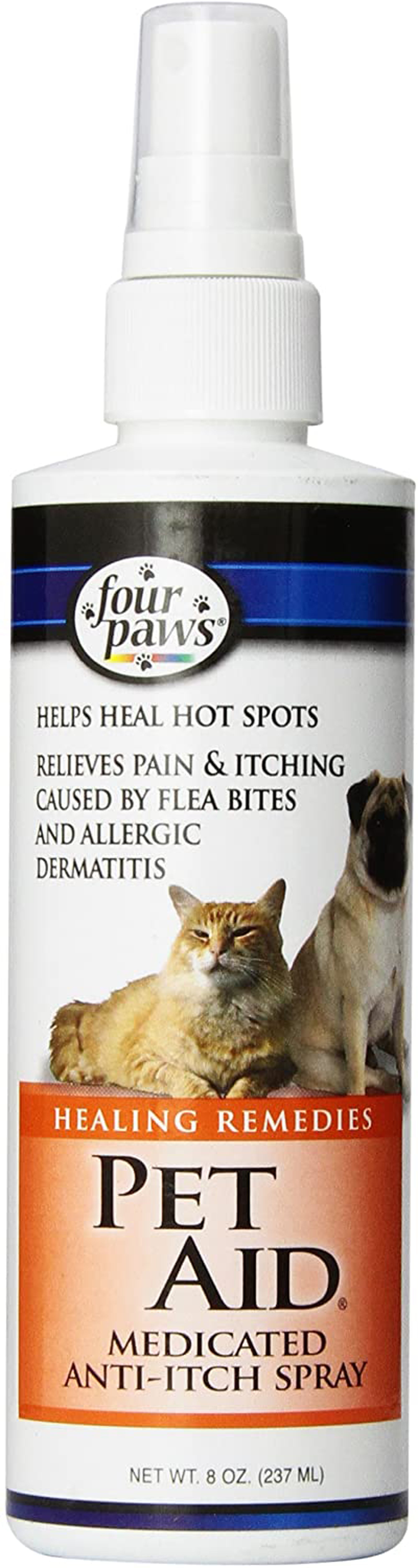 Pet Aid medicated anti-itch spray bottle, 8 oz, with cat