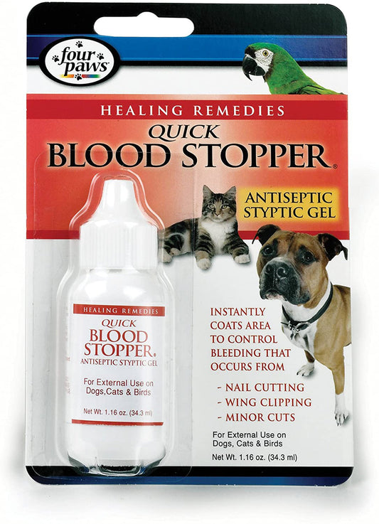 Pet blood stopper gel, 1.16 oz, in blister package with applicator bottle
