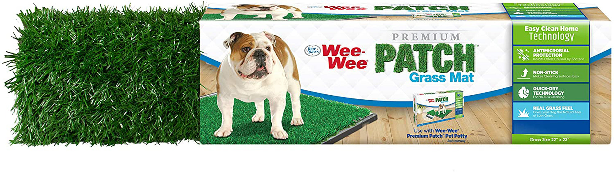 Reusable pee pad for dogs, Wee-Patch grass mat in retail box