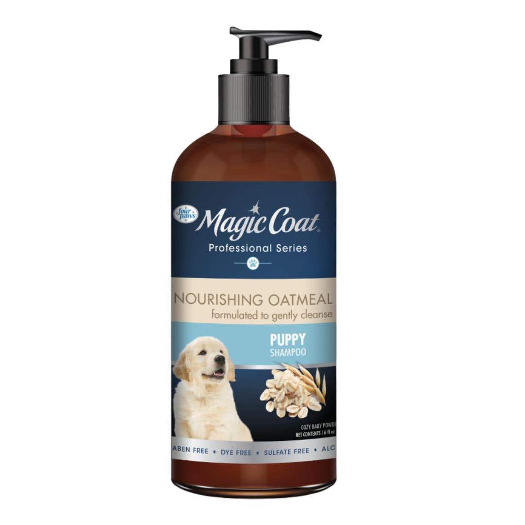 Magic Coat Professional Series puppy shampoo bottle with black pump dispenser