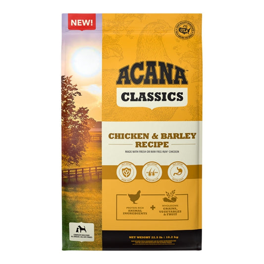 Acana Dog Classics Chicken & Barley Recipe 22.5Lbs