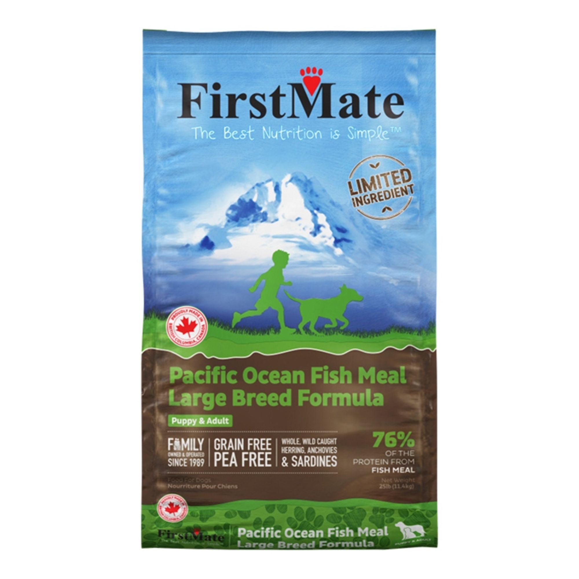 Firstmate Dog Limited Ingredient Grain Free Large Breed Pacific Oceanfish 25Lbs