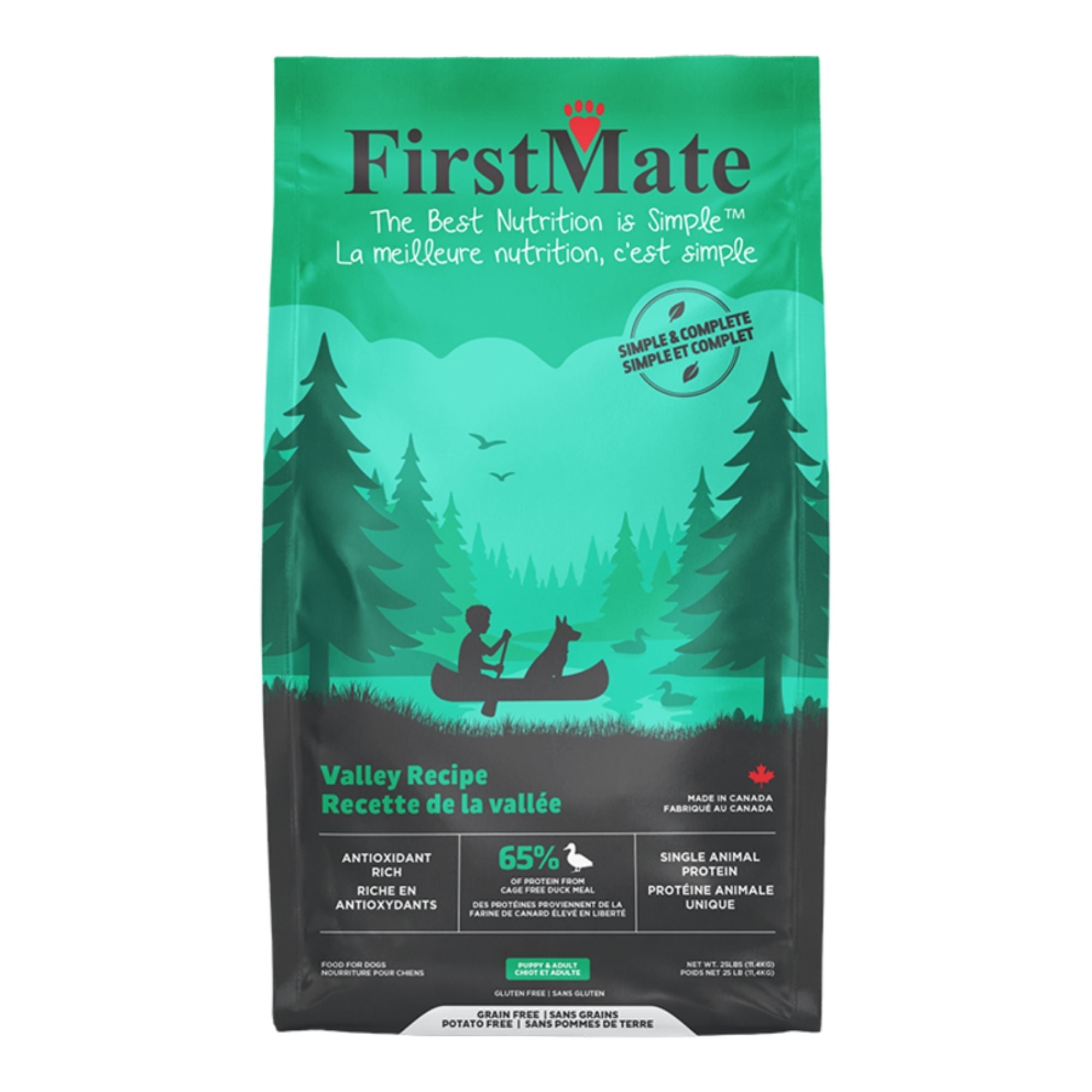 Firstmate Dog Simple & Complete Valley Recipe Duck 25 Lbs
