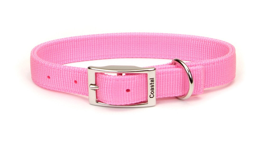 Coastal Double-Ply Nylon Dog Collar Pink Bright 1ea/1 In X 22 in