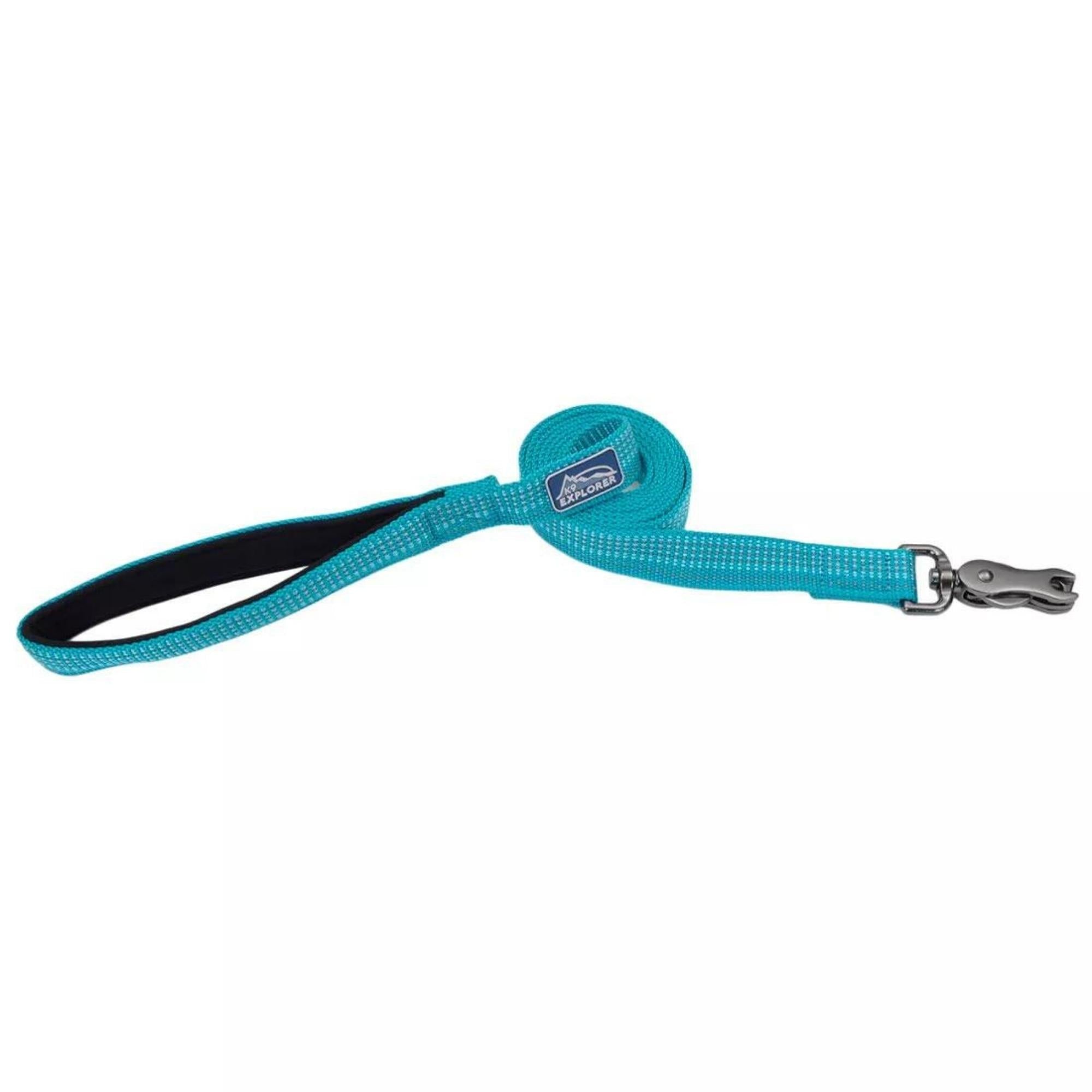 K9 Explorer Brights Reflective Dog Leash Ocean Small/Medium 5/8"x 6' Default Title