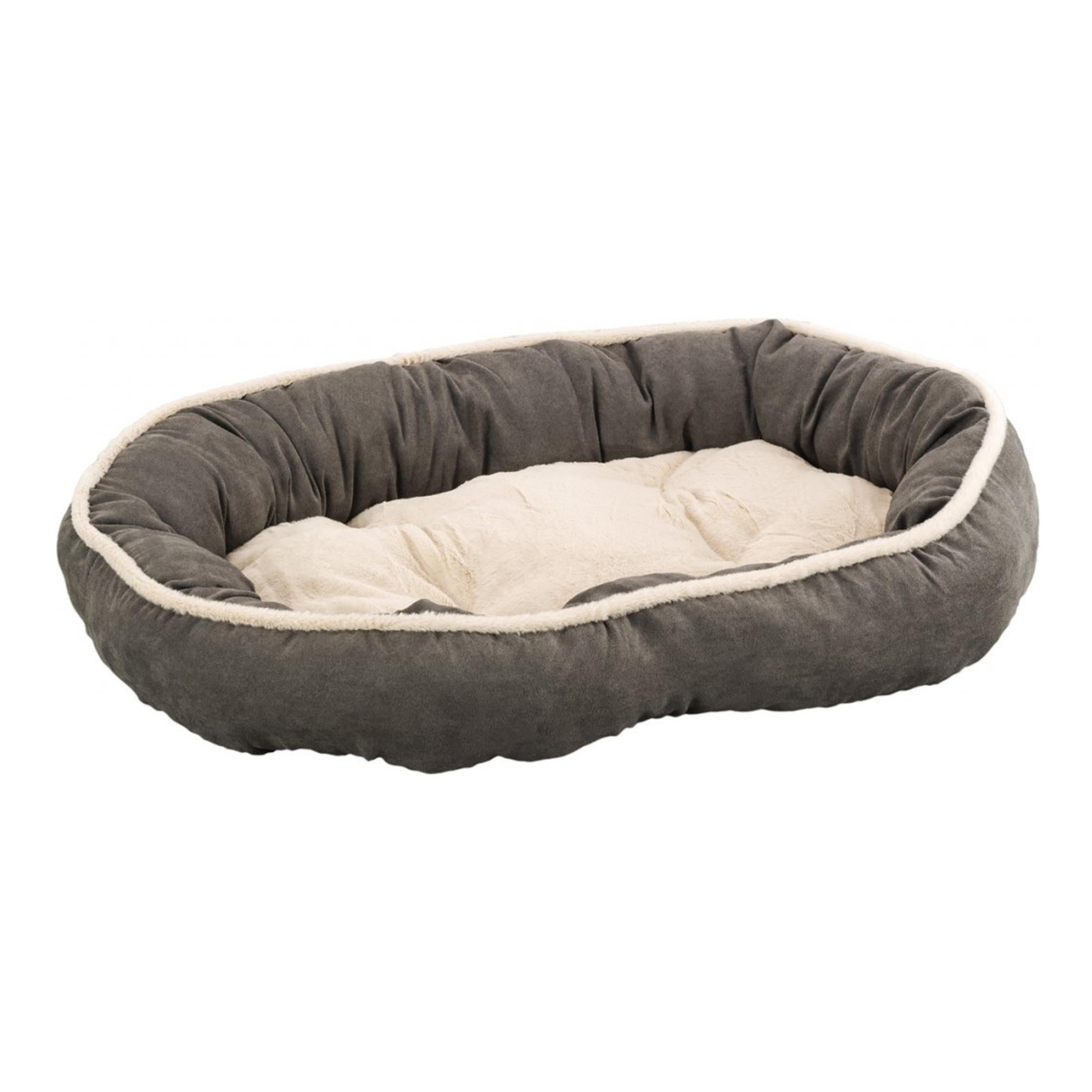 Ethical Pet Sleep Zone Shearling Oval Cuddler 35? Deep Gray