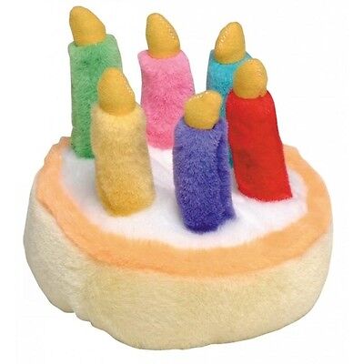 Multipet Birthday Cake Dog Toy Multi-Color 5.5 in