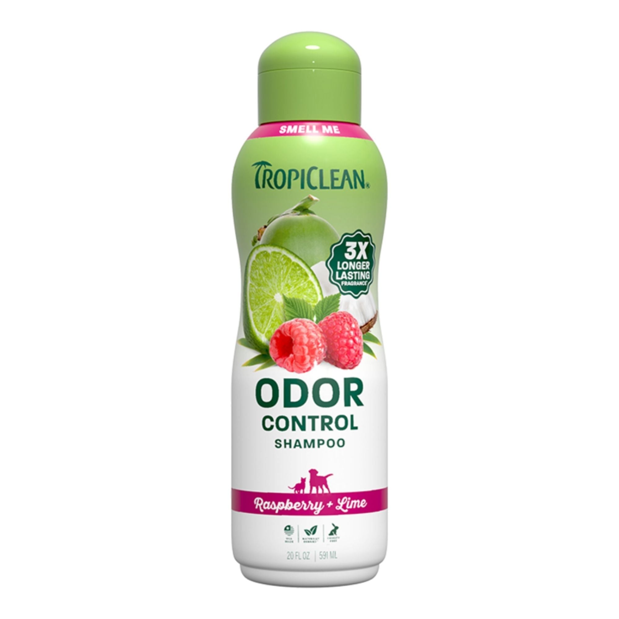 Tropiclean Dog Raspberry + Lime Odor Control Shampoo 20oz.