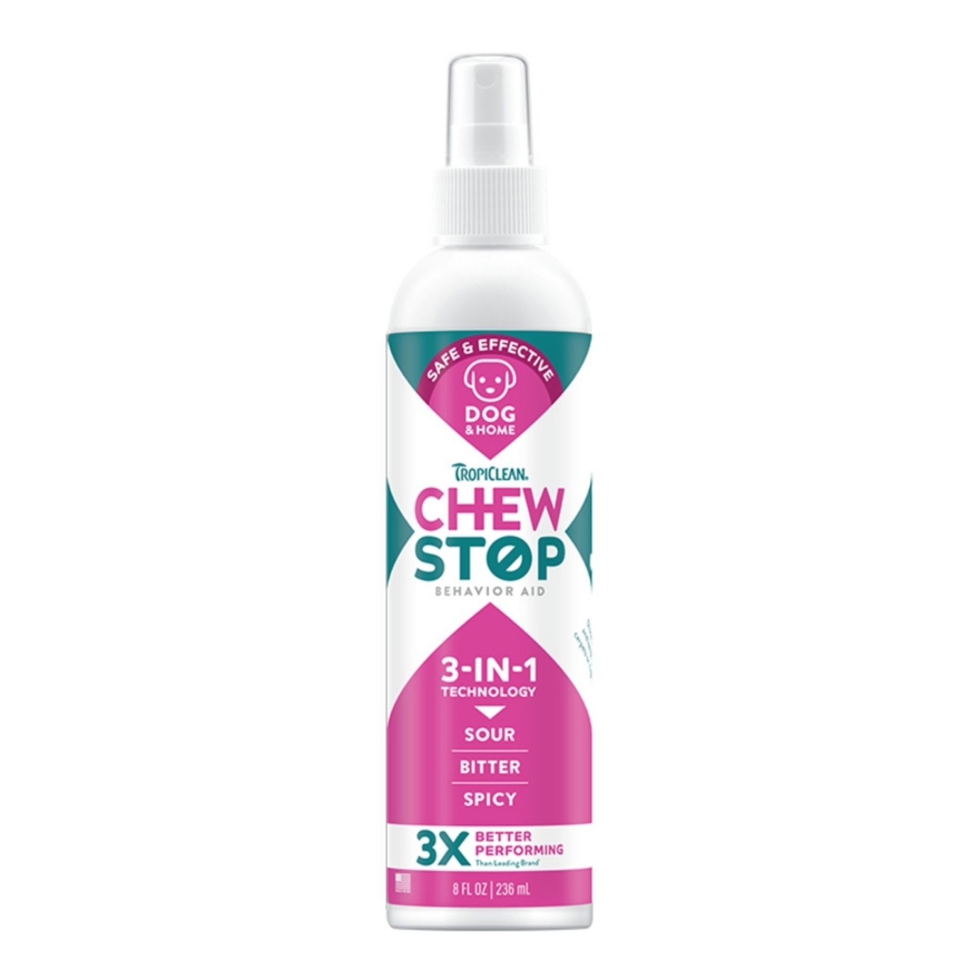 Tropiclean Dog Chew Stop Behavior Aid Dog & Home Spray 8oz.