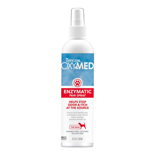 Tropiclean Oxymed Dog Enzymatic Paw Odor & Itch Spray 8oz.