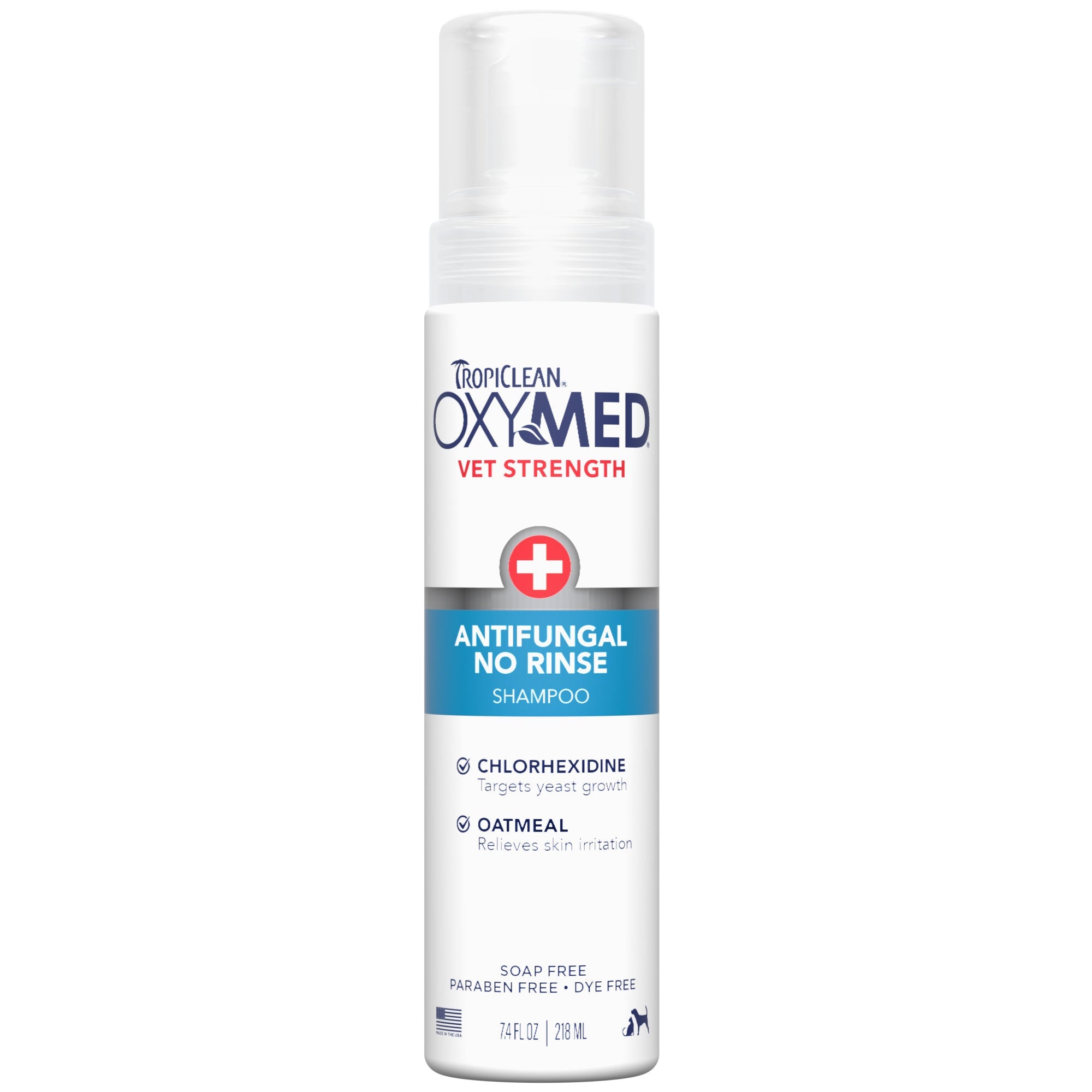 Tropiclean Dog Oxymed Antifungal No Rinse Shampoo 7.4oz.