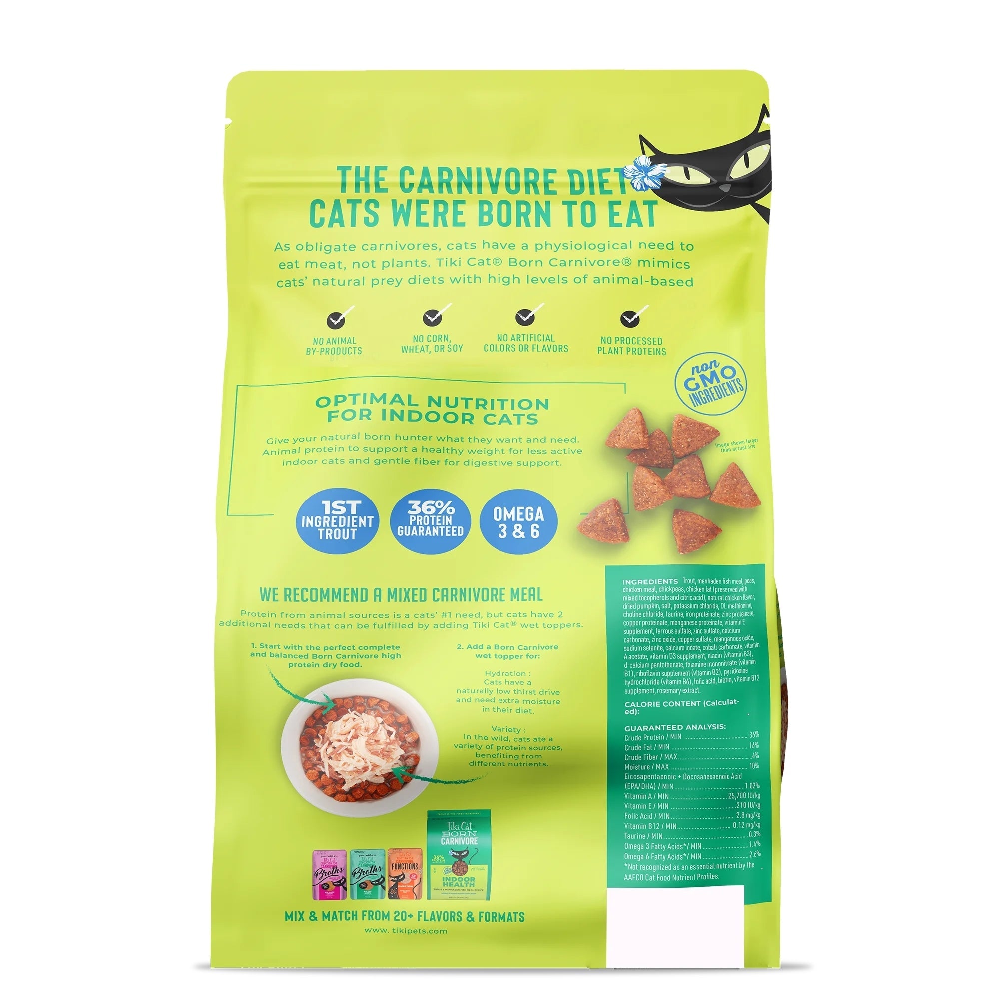 Tiki Pet Cat Born Carnivore Indoor Trout 3Lb