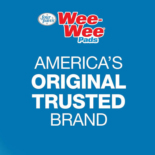 Dog pee pads package with large “America’s Original Trusted Brand” label