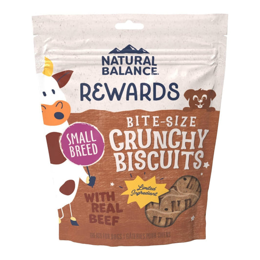Natural Balance Pet Foods Rewards Crunchy Biscuits Dog Treats Beef 1ea/8 oz
