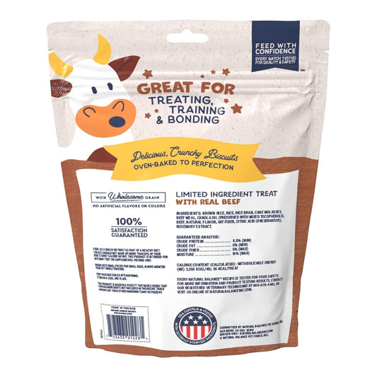Natural Balance Pet Foods Rewards Crunchy Biscuits Dog Treats Beef 1ea/14 oz