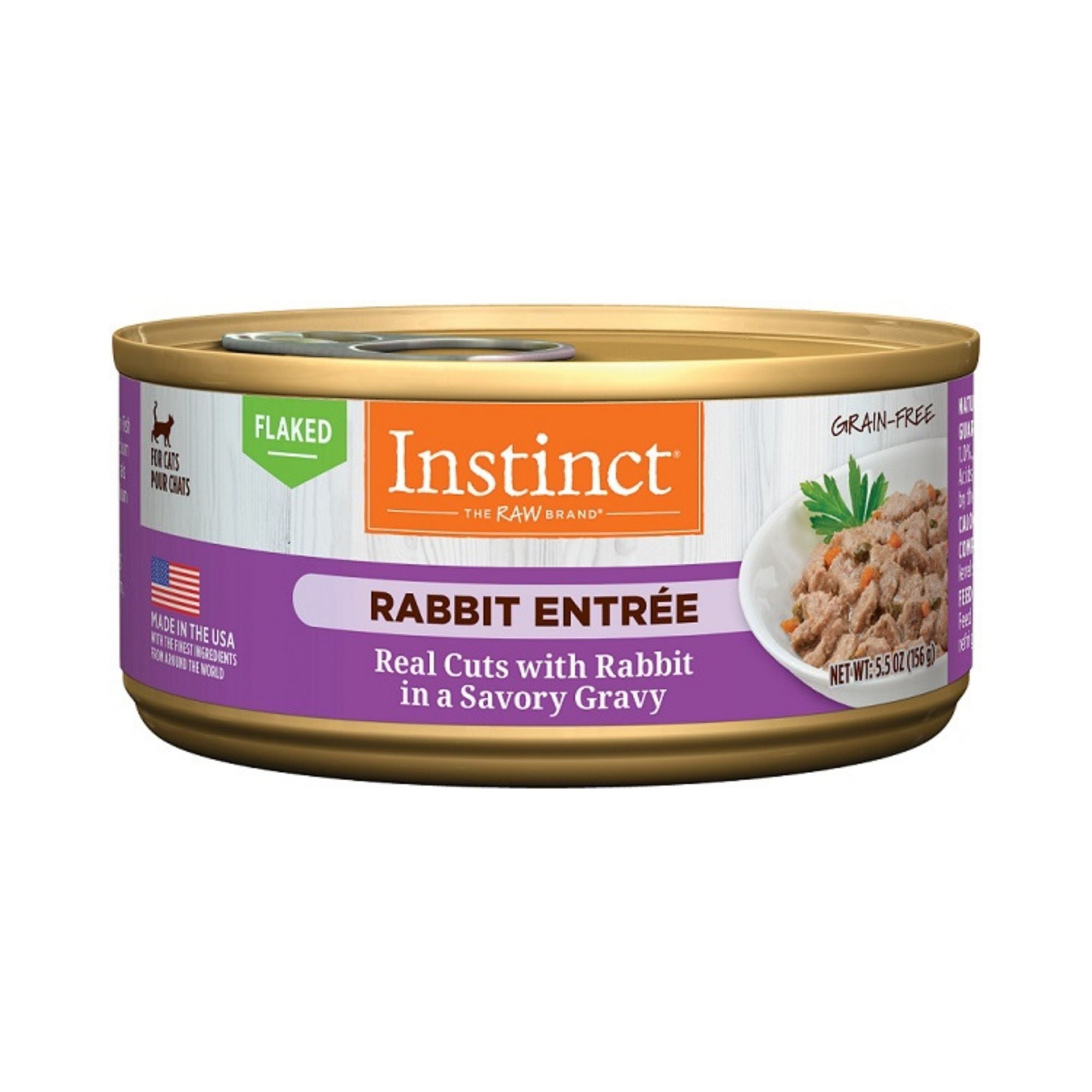 Instinct Cat Rabbit Flaked Grain-free 5.5oz.(Case of 12)