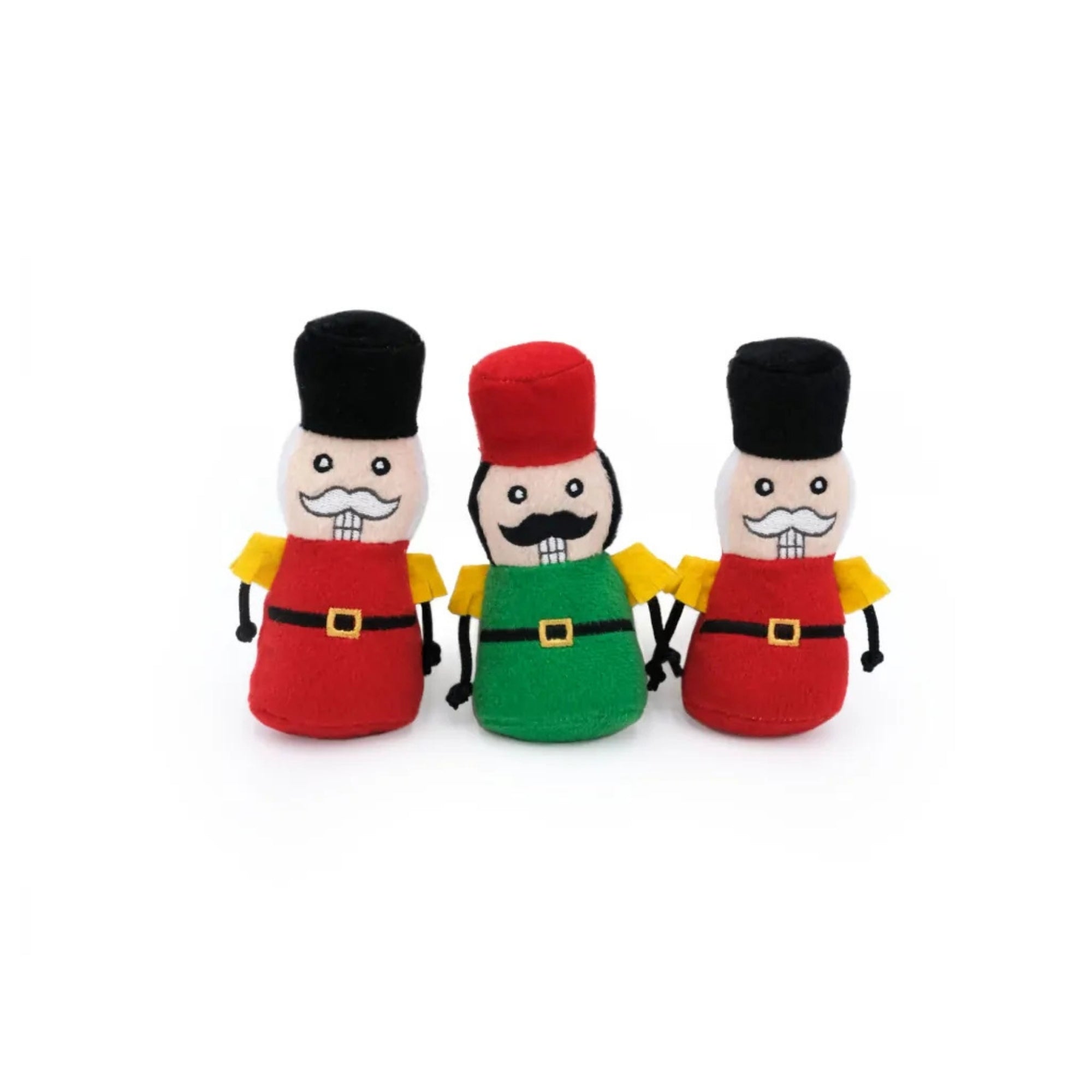 Zippypaws Holiday Miniz Nutcrackers XSmall-3 Pk