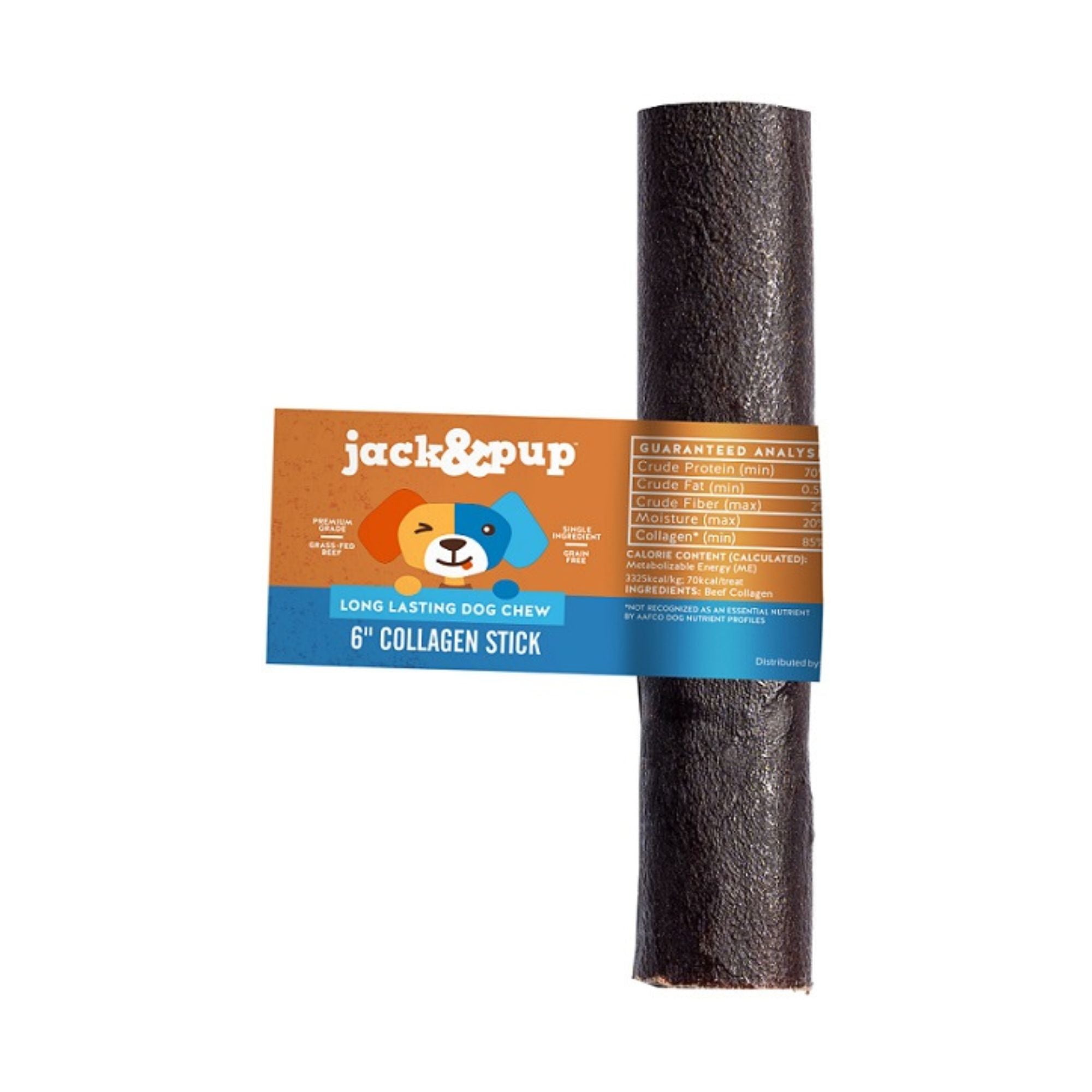 Jack & Pup Dog 12" Collagen Stick 25Ct Display Box