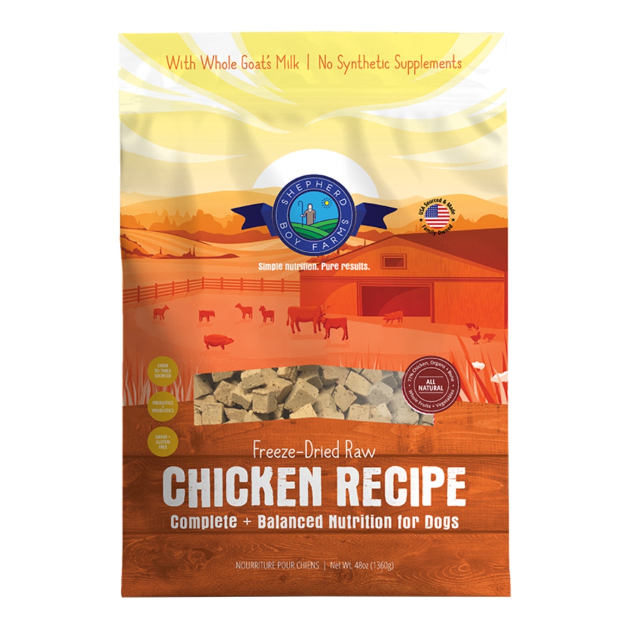 Shepherd Boy Farms Dog Freeze-Dried Chicken 48oz.