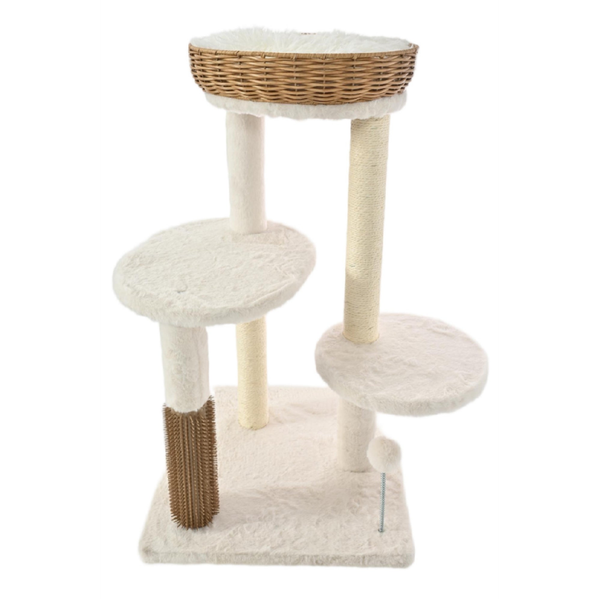 Max & Marlow Rattan Wicker 3 Level Cat Tree 1ea/30 in.
