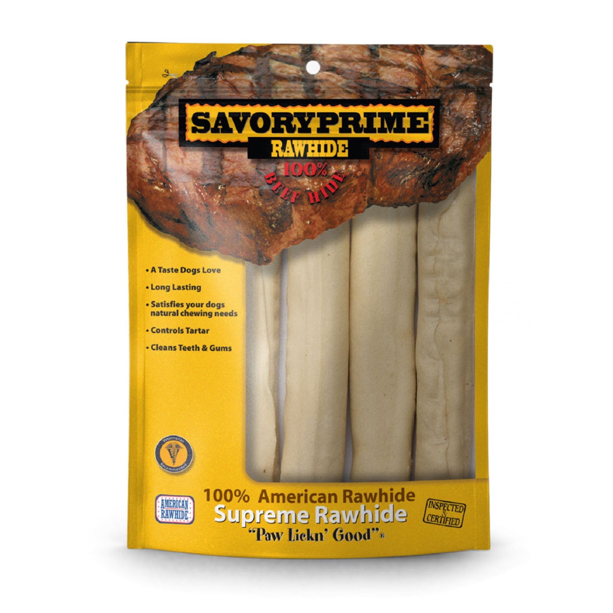 Savory Prime Supreme Retriever Roll White 10in 4pk