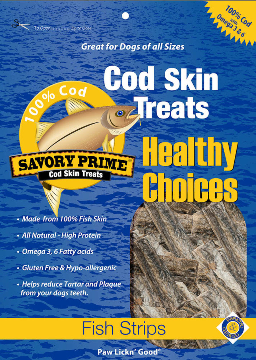 Savory Prime Cod Skin Fish Strips 4oz