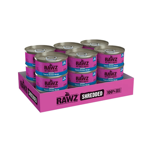 Rawz Cat Shredded Tuna Chicken 3oz. (Case of 18)