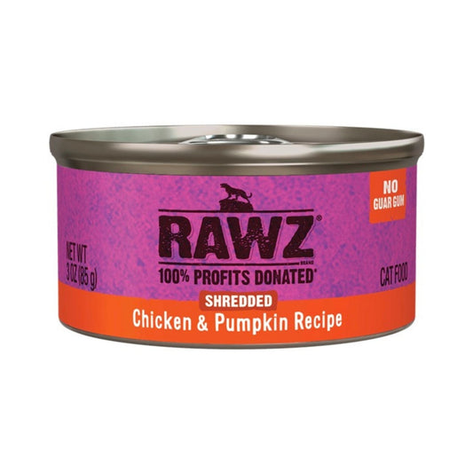 Rawz Cat Shredded Chicken Pumpkin 3oz. (Case of 18)