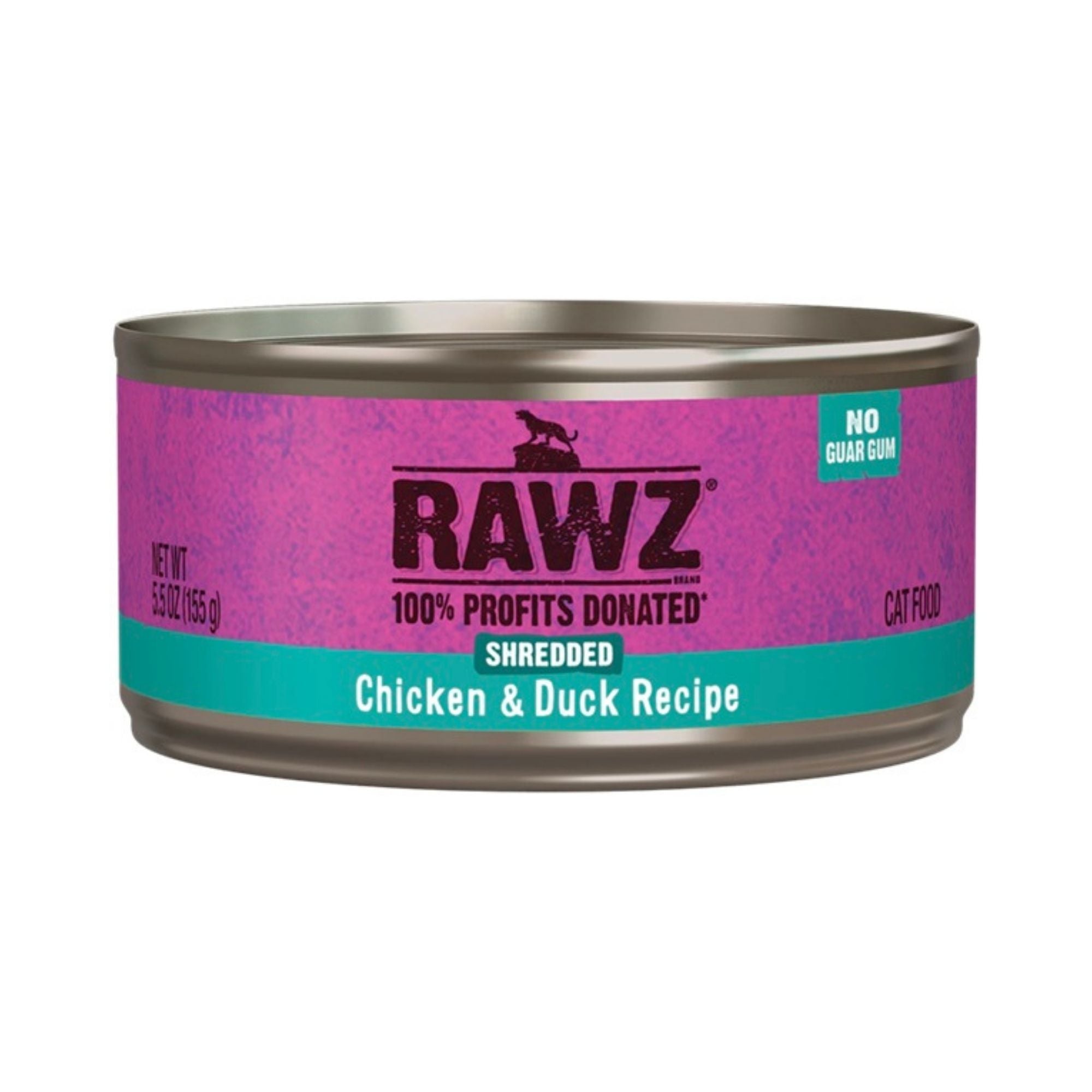 Rawz Cat Shredded Chicken Duck 5.5oz. (Case of 24)