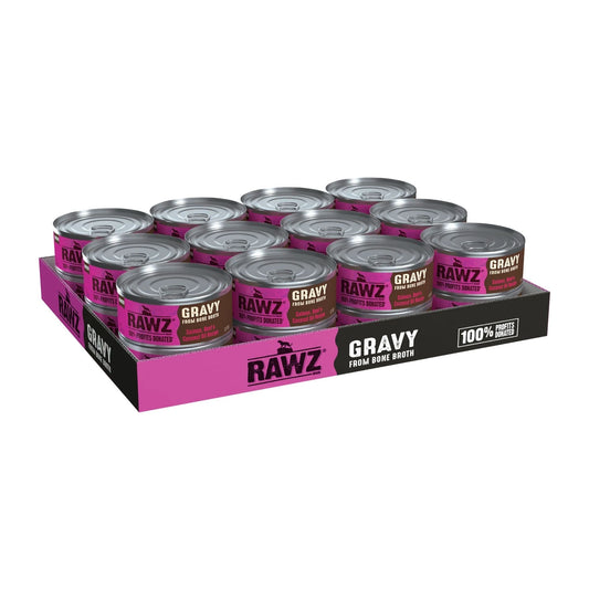 Rawz Cat Gravy Salmon Beef Coconut Oil 5.5oz. (Case of 24)