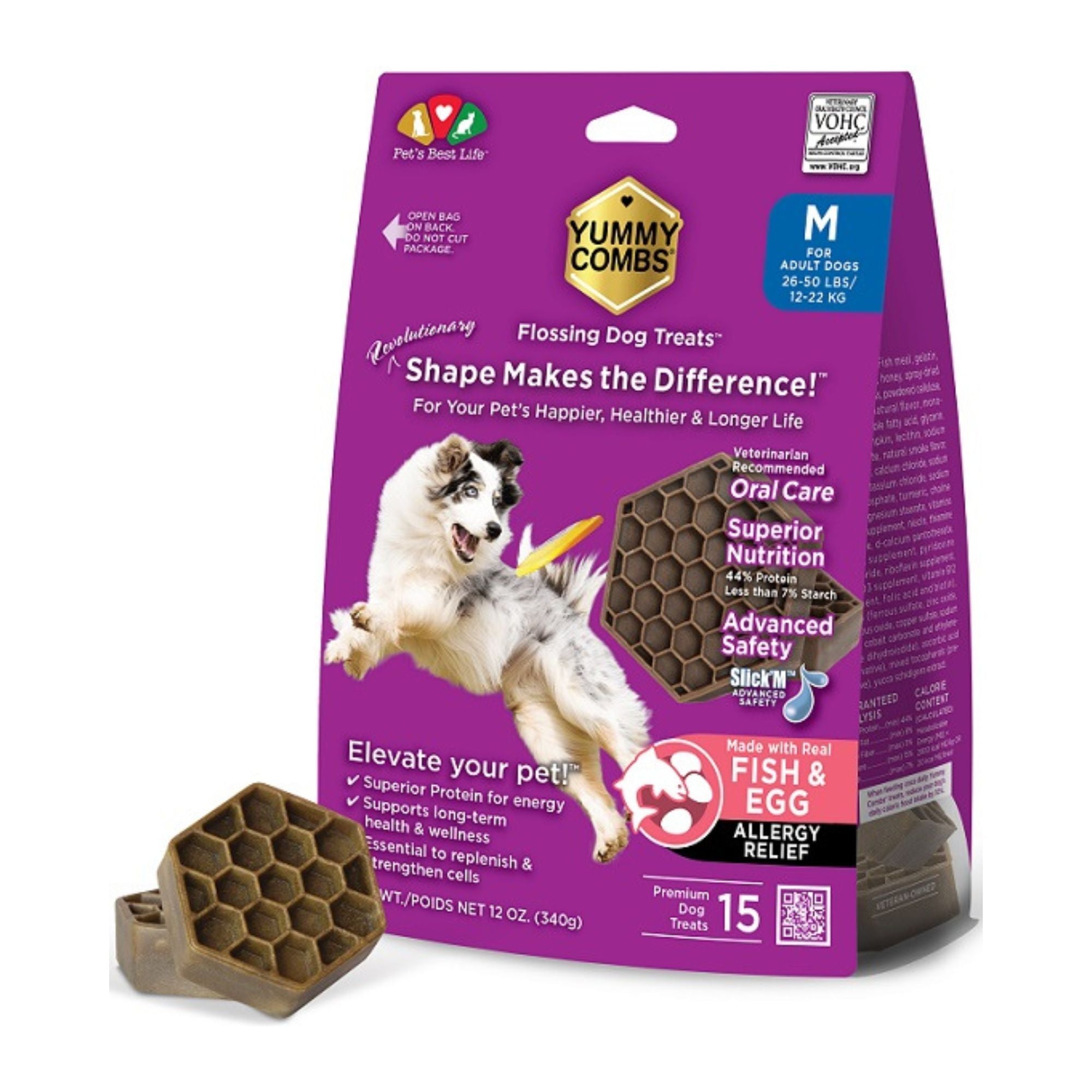Yummy Combs Dog Dental 12oz. Fish Egg Medium