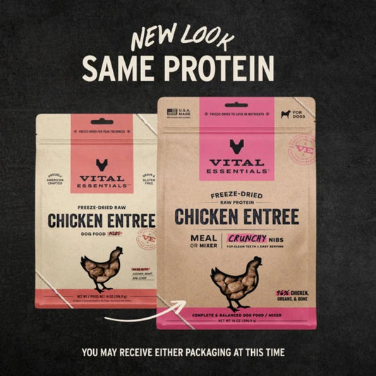 Vital Essentials Dog Freeze-Dried Nibs Chicken 14oz.