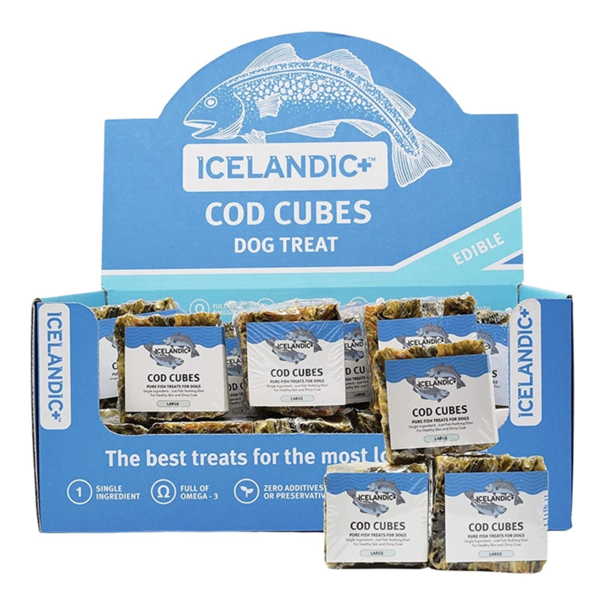 Icelandic Dog COD Skin Cube Display 24 Piece