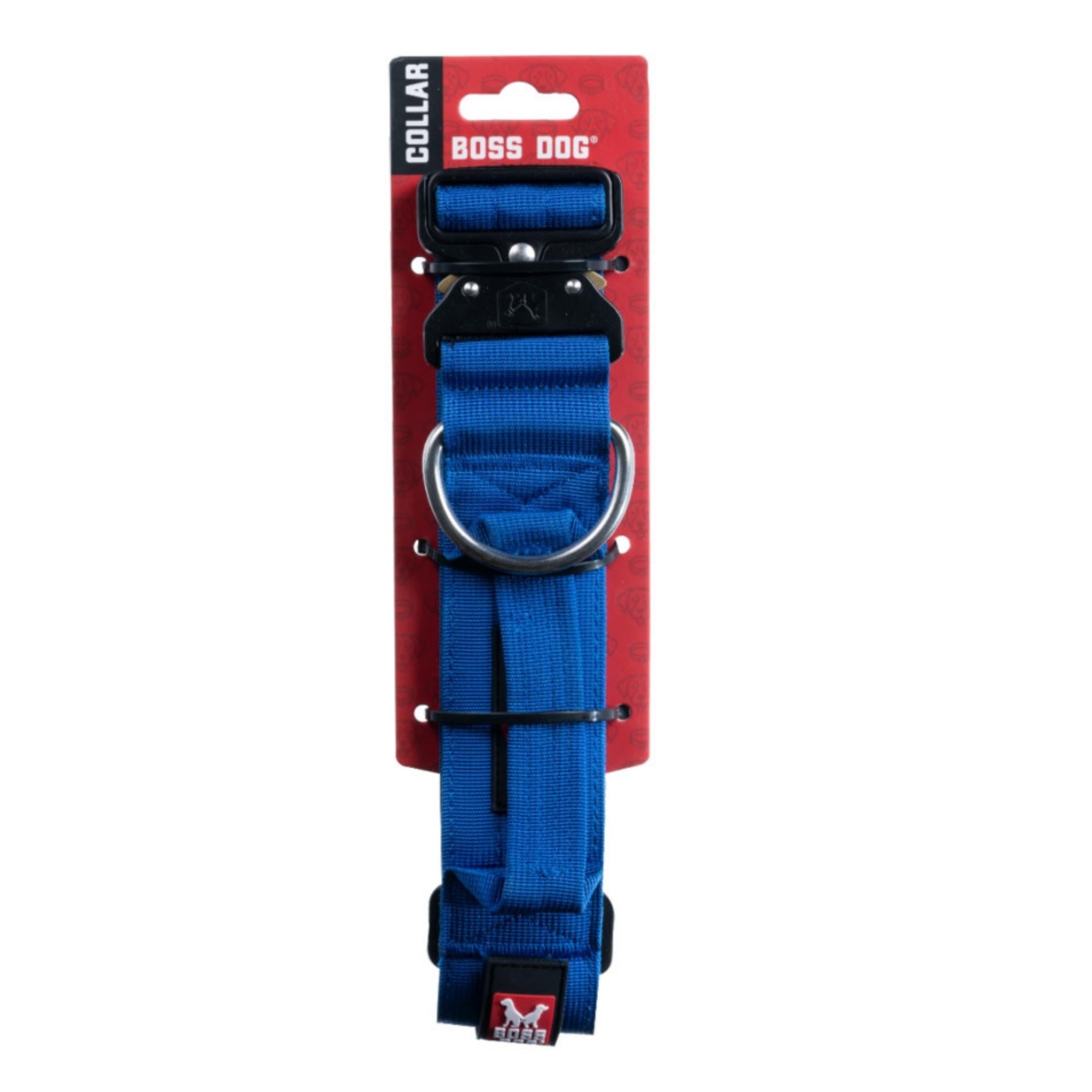 Boss Dog Tactical Adjustable Dog Collar Blue, 1ea/XLarge, 20-28 in Default Title