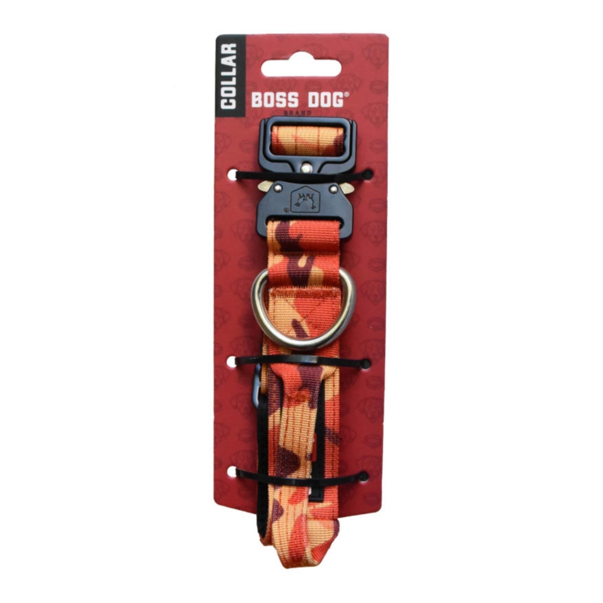 Boss Dog Tactical Adjustable Dog Collar Orange Camo, 1ea/Small, 13-16 in Default Title