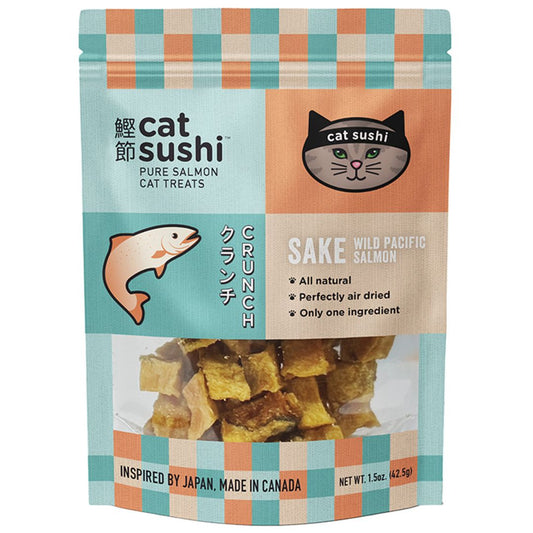 Earthly Cat Grain Free Sushi Crunch Sake Salmon Bites 1.5Oz