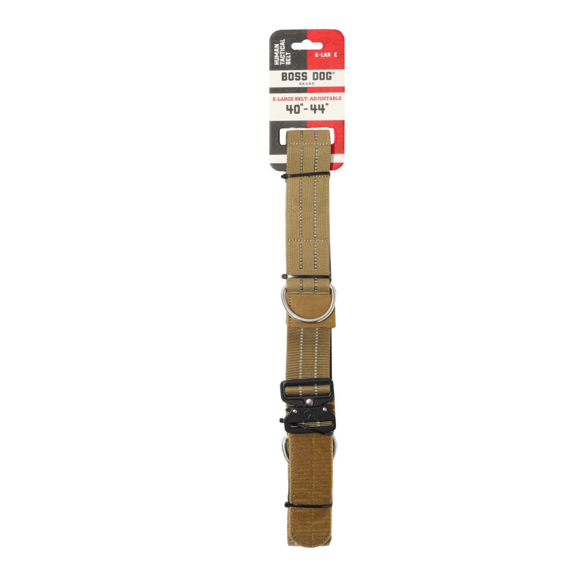 Boss Dog Human Boss Tactical Utility Dog Walker Belt Tan, 1ea/XL (40-44In Waist)