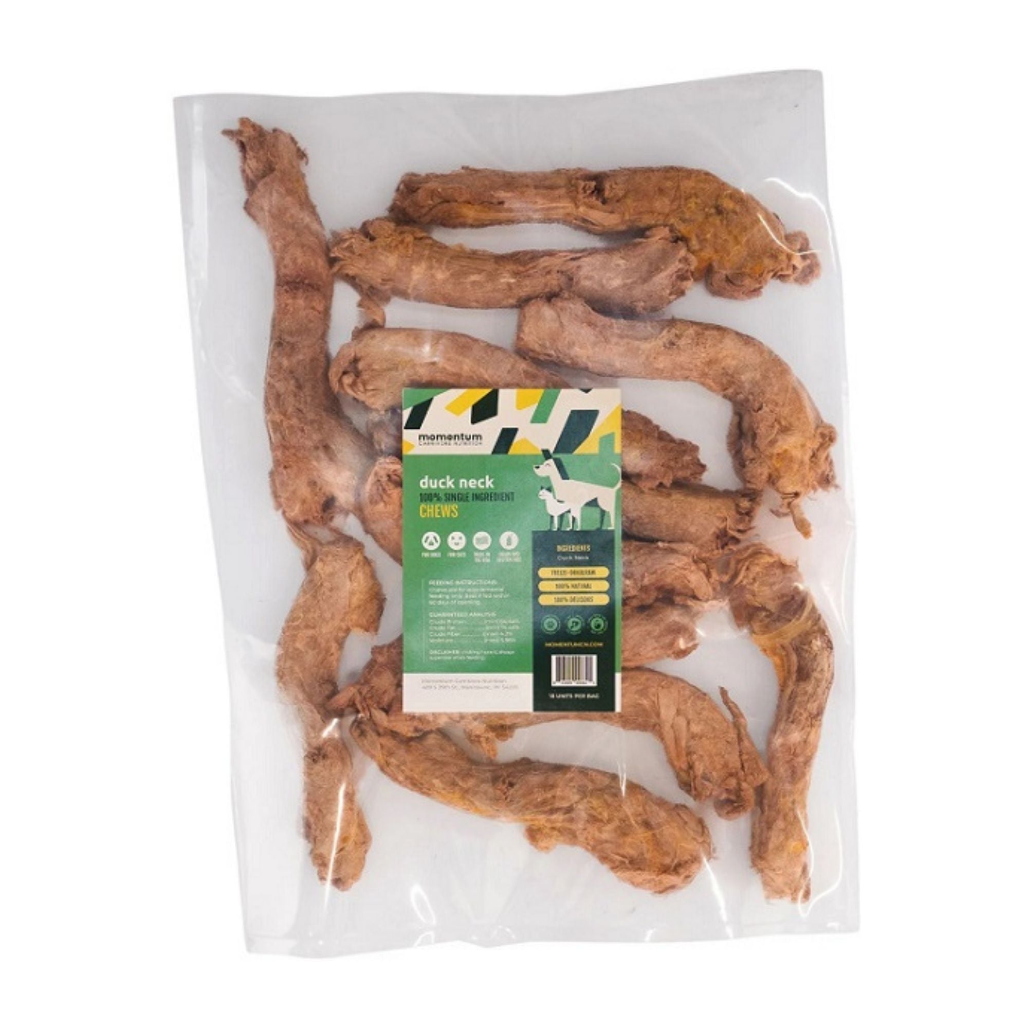 Momentum Carnivore Nutrition Duck Neck 18Ct Freeze-dried Bulk Chew