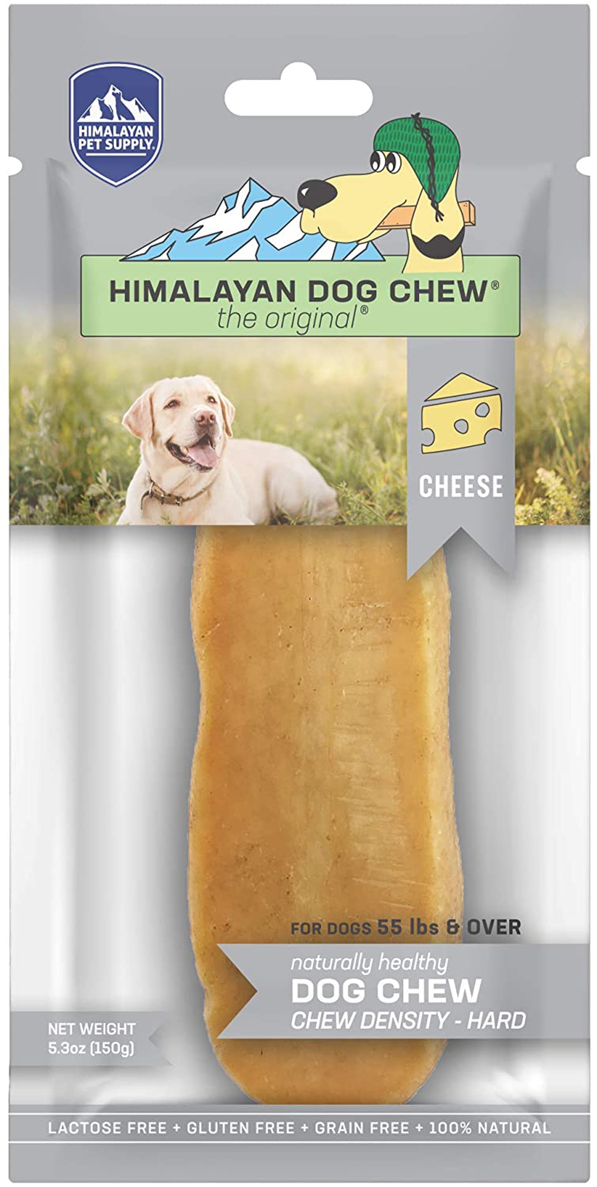 X-Large dog cheese chew stick in retail package, lactose-free, 5.3 oz