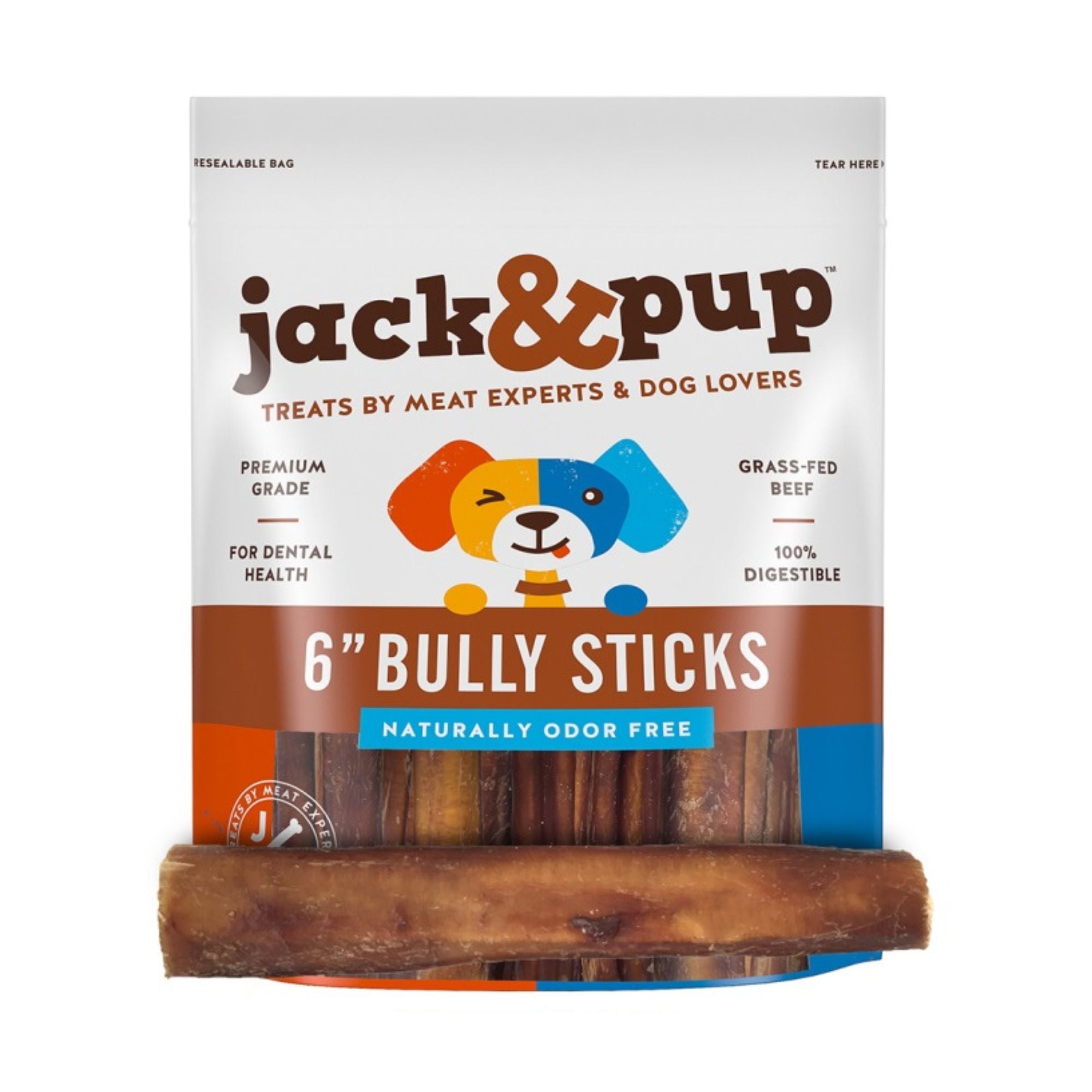 Jack & Pup 6" Bully Stick 1Lb