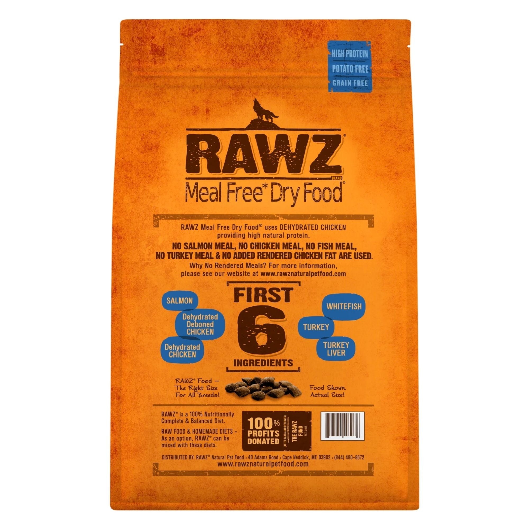 Rawz Dog Salmon Chicken Whitefish Meal Free  20Lb